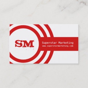 Modern Hipster Business Card, Red Business Card