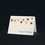 Modern Holiday Christmas Ornaments Greeting Card<br><div class="desc">Send your holiday greetings in style with this modern Christmas ornaments greeting card. Easily customise with your information! Matching products available.</div>