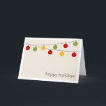 Modern Holiday Christmas Ornaments Greeting Card<br><div class="desc">Send your holiday greetings in style with this modern Christmas ornaments greeting card. Easily customise with your information! Matching products available.</div>