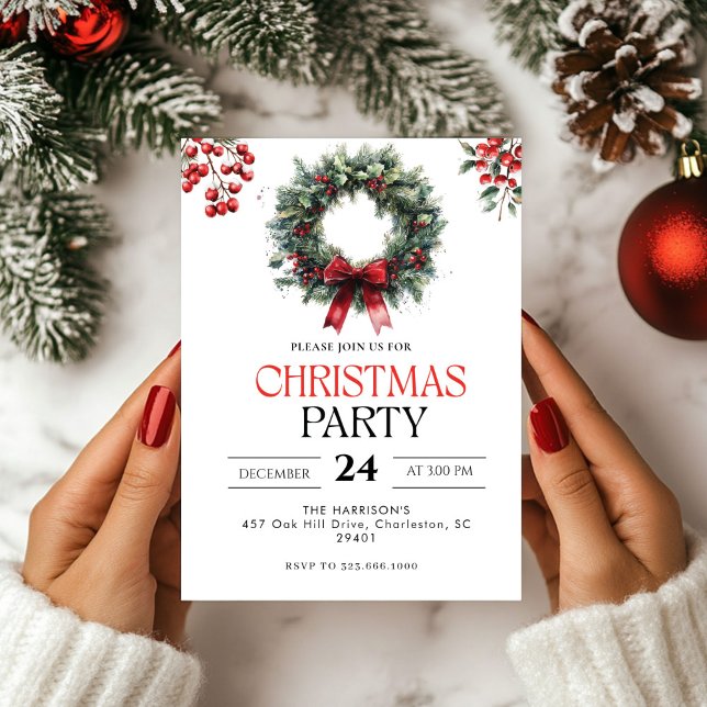 Modern Holiday Christmas Party Invitation  (Creator Uploaded)