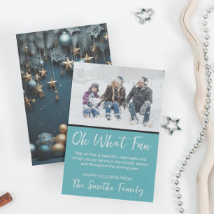 Modern Holiday Family Photo Card