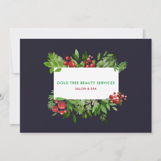 Modern Holiday Holly Red Berry | Gift Certificate (Front)