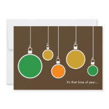 Modern Holiday Invitation - Chocolate Brown