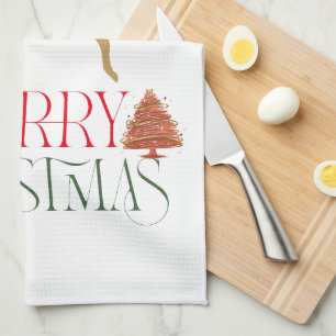 Modern Holiday Kitchen Towel  Christmas