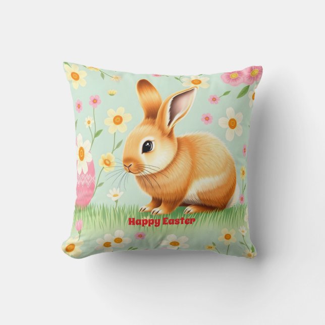 Modern Holiday Rabbit Easter Collection Cushion (Front)