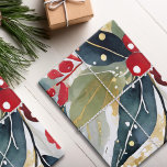 Modern Holiday Watercolor Floral Christmas Wrapping Paper Sheet<br><div class="desc">Modern Holiday Watercolor Floral Christmas Wrapping Paper Sheets</div>