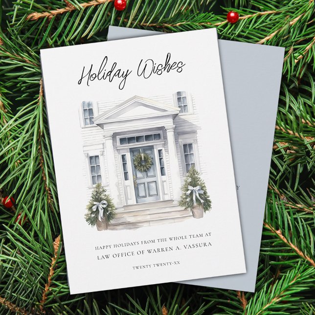 Modern Holiday Wishes Business Flat Holiday Card (Modern Holiday Wishes Business Flat Holiday Card)
