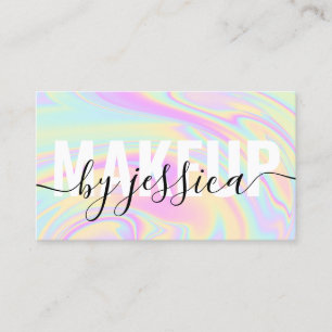Modern Holographic Elegant Script Business Card