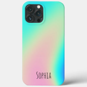 Modern Holographic Iridescent Personalised  iPhone 13 Pro Max Case