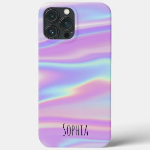 Modern Holographic Iridescent Personalised  iPhone 13 Pro Max Case