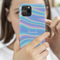 Modern Holographic Iridescent Personalised Name