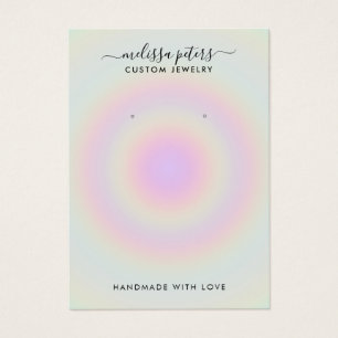 Modern Holographic Jewellery Earring Display Card