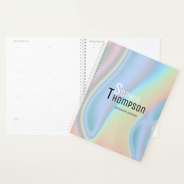 Modern Holographic Liquid Marble Planner (Display)