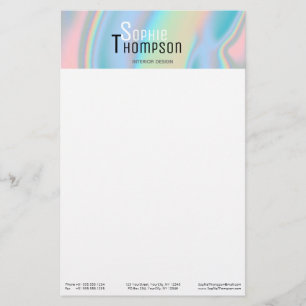 Modern Holographic Liquid Marble Stationery