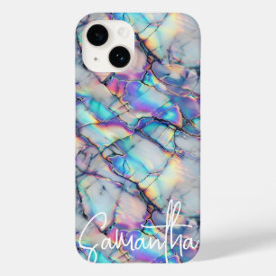Modern Holographic Marble Stone Pattern Elegant  Case-Mate iPhone 14 Case