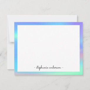 Modern Holographic Personalised Stationery Card