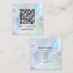 Modern Holographic QR Code Any Occasion Card