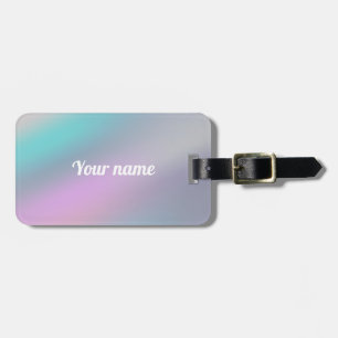 Modern Holographic rainbow design Customise Luggage Tag