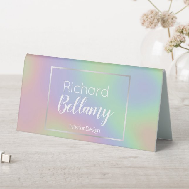 Modern Holographic Rainbow Effect Metal Frame (In SItu (Table))