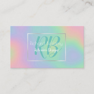 Modern Holographic Rainbow Metal - Business Card