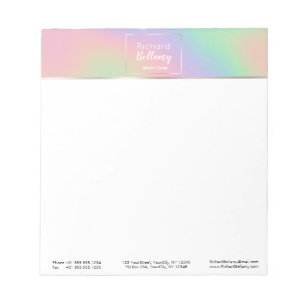 Modern Holographic Rainbow Metal - Notepad