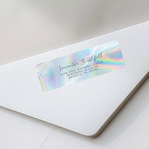 Modern Holographic Script Return Address Return Address Label