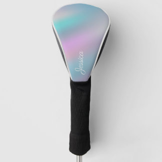 Modern Holographic Style Rainbow Pastel Customise Golf Head Cover