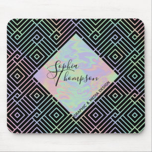 Modern Holographic Symmetric Pattern - Mousepad