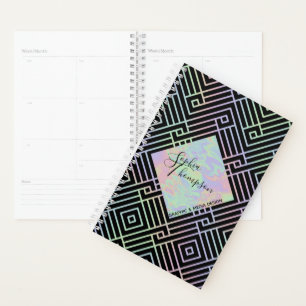Modern Holographic Symmetric Pattern - Planner