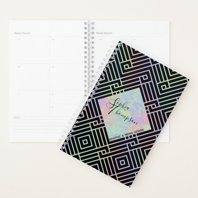 Modern Holographic Symmetric Pattern - Planner (Display)