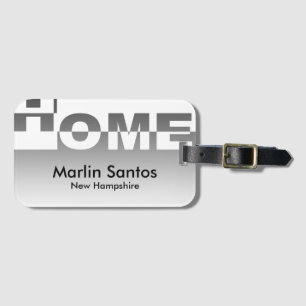 Modern HOME Banner + your backgr. & ideas Luggage Tag