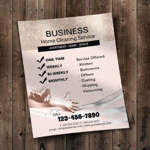 Modern Home Cleaning House Keeping Service Flyer
