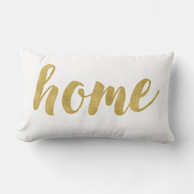 Modern Home In Gold Decorative Lumbar Cushion (Front)