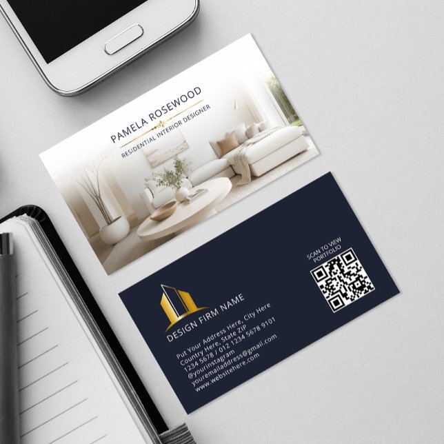 Modern Home Interior Design Studio Business Card (Creator Uploaded)