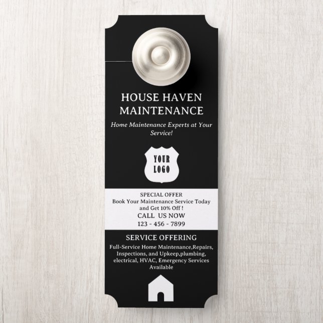 Modern Home Maintenance  Door Hanger (On Knob)