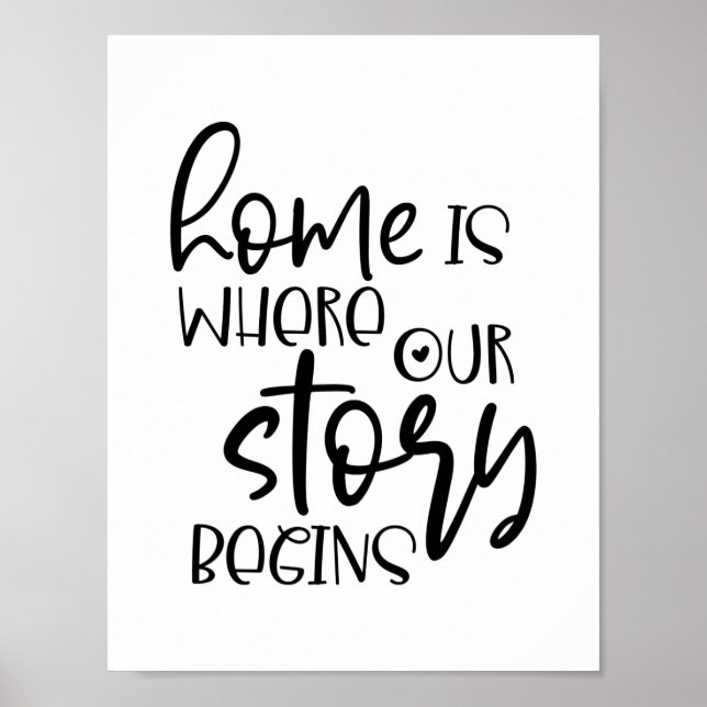 Modern home quote typography  poster (Front)