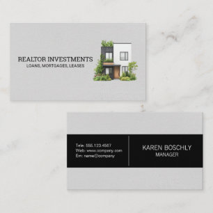 Modern Home   Realtor Business Card