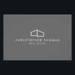 Modern Home Realtor Grey Logo Download Poster<br><div class="desc">This poster template and downloadable logo art features a sleek and minimalistic design featuring a clean house icon with customisable text, allowing you to personalise it with your name and a brief business description. This versatile logo is perfect for a wide range of professional and personal applications, making it a...</div>