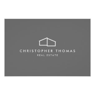Modern Home Realtor Grey Logo Download Poster