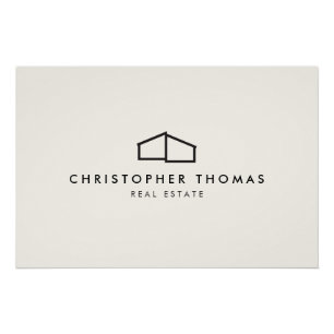 Modern Home Realtor Ivory/Black Logo Download Poster