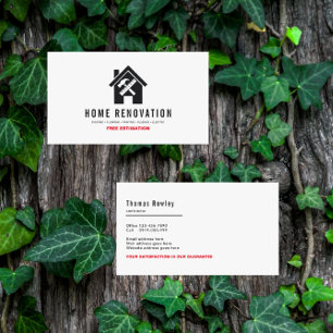 Modern Home Renovation Repair Handyman Business Card