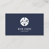 Modern Home Repair Handyman Logo Navy Blue