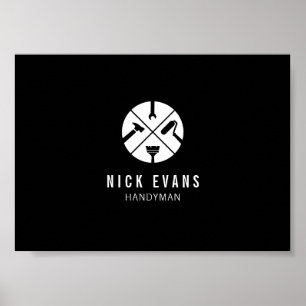 Modern Home Repair Handyman Logo Poster