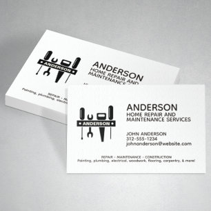 Modern Home Repair Maintenance Service Business Card