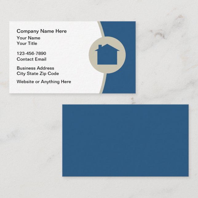 Modern Home Services Business Card Design (Front/Back)