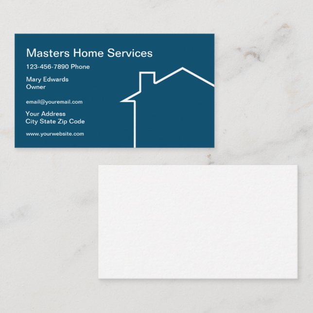 Modern Home Services Business Card Template (Front/Back)