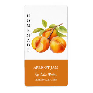 Modern Homemade Apricot Jam Label