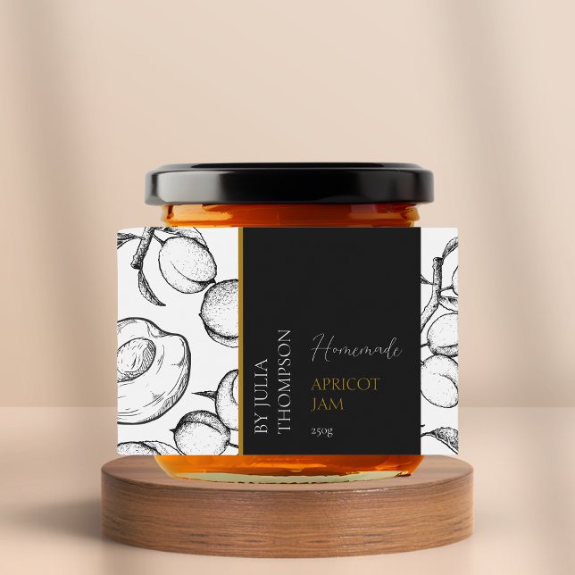 Modern Homemade Apricot Jam Label (Creator Uploaded)