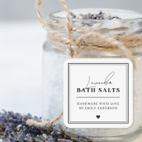 Modern Homemade Bath Salt Product Labels