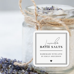 Modern Homemade Bath Salt Waterproof Product Label